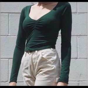 Brandy Melville Green Charlize Top